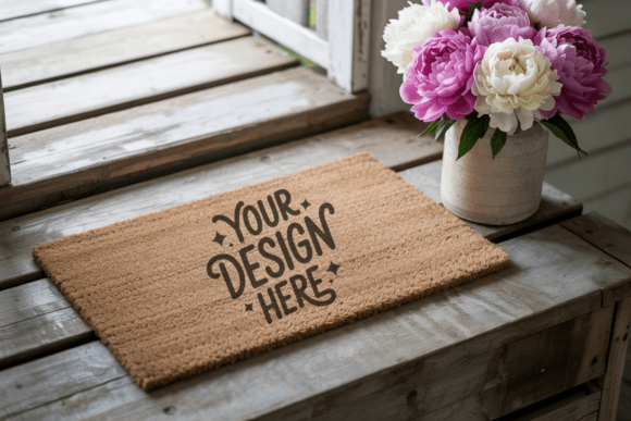 Doormat Mockup, Blank Doormat Mockup 1: A Designer’s Secret for Realistic, Impactful Visuals