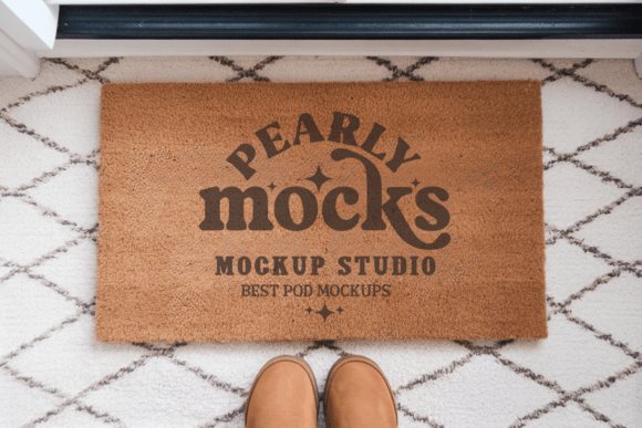 Doormat Mockup: Blank Doormat Mockup 2