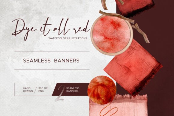Dye It All Red. Seamless Banners – A Versatile Design Resource for Makers and Merchants