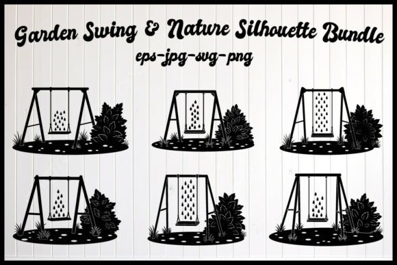 Garden Swing Nature Silhouette Bundle: Designing Peaceful Scenes with Purpose