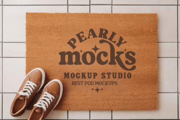 Transform Your Designs with Doormat Mockup, Door Mat Mockup 50